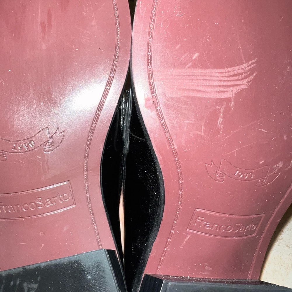 Franco Sarto - Gloria Black Loafers with Gold Accent - Picture 6 of 7